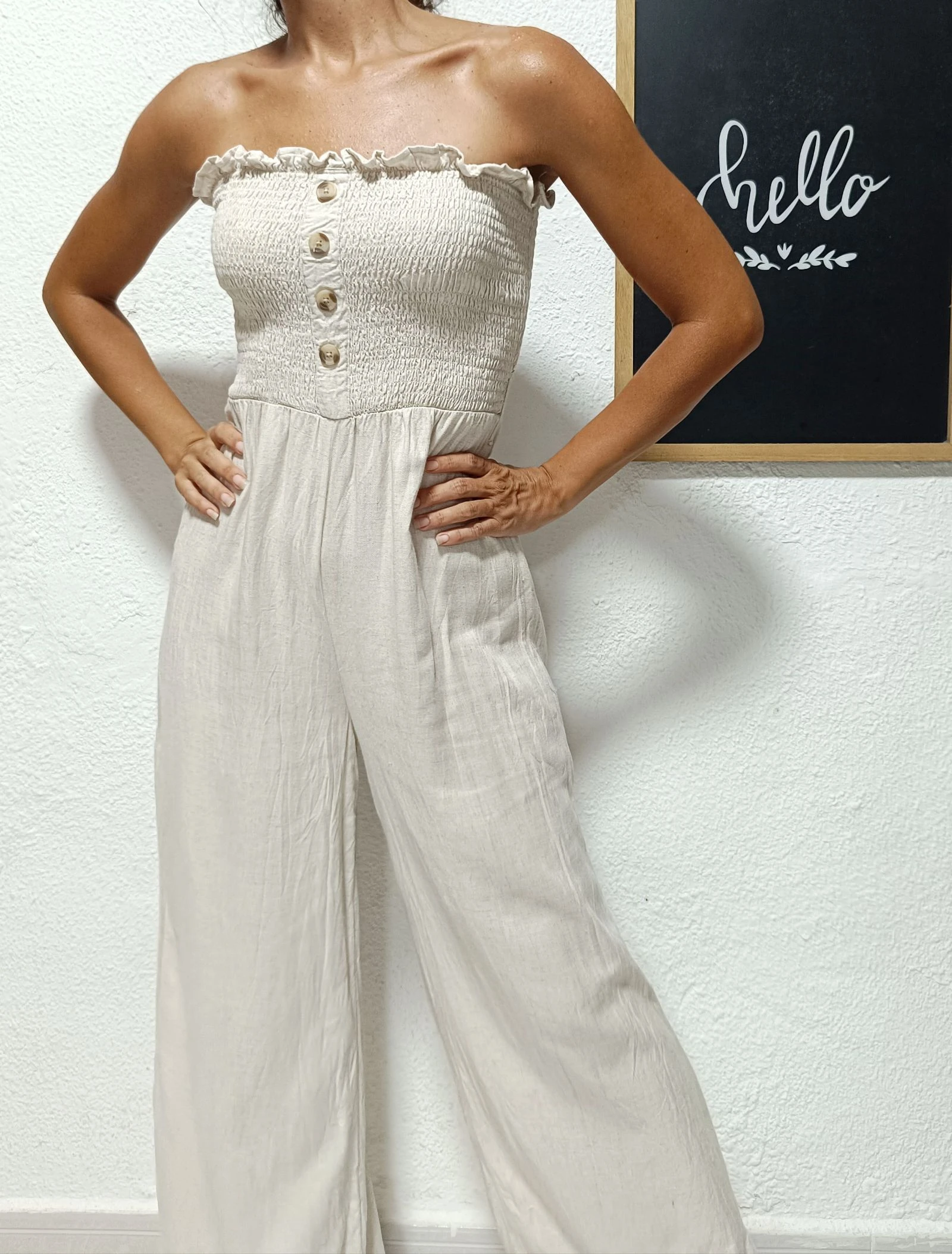 Mono lino y viscosa stradivarius mujer